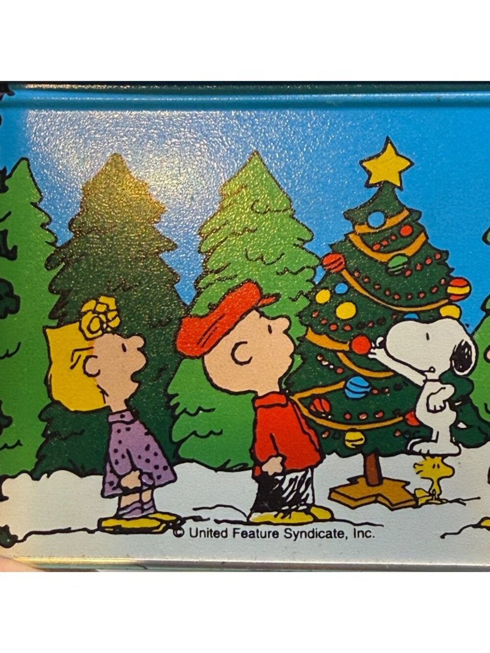 Vintage Peanuts Christmas Limited Edition Tin Featuring Snoopy & Woodstock
